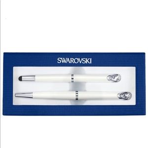 Swarovski CRYSTAL BALLPOINT PEN SET WHITE
